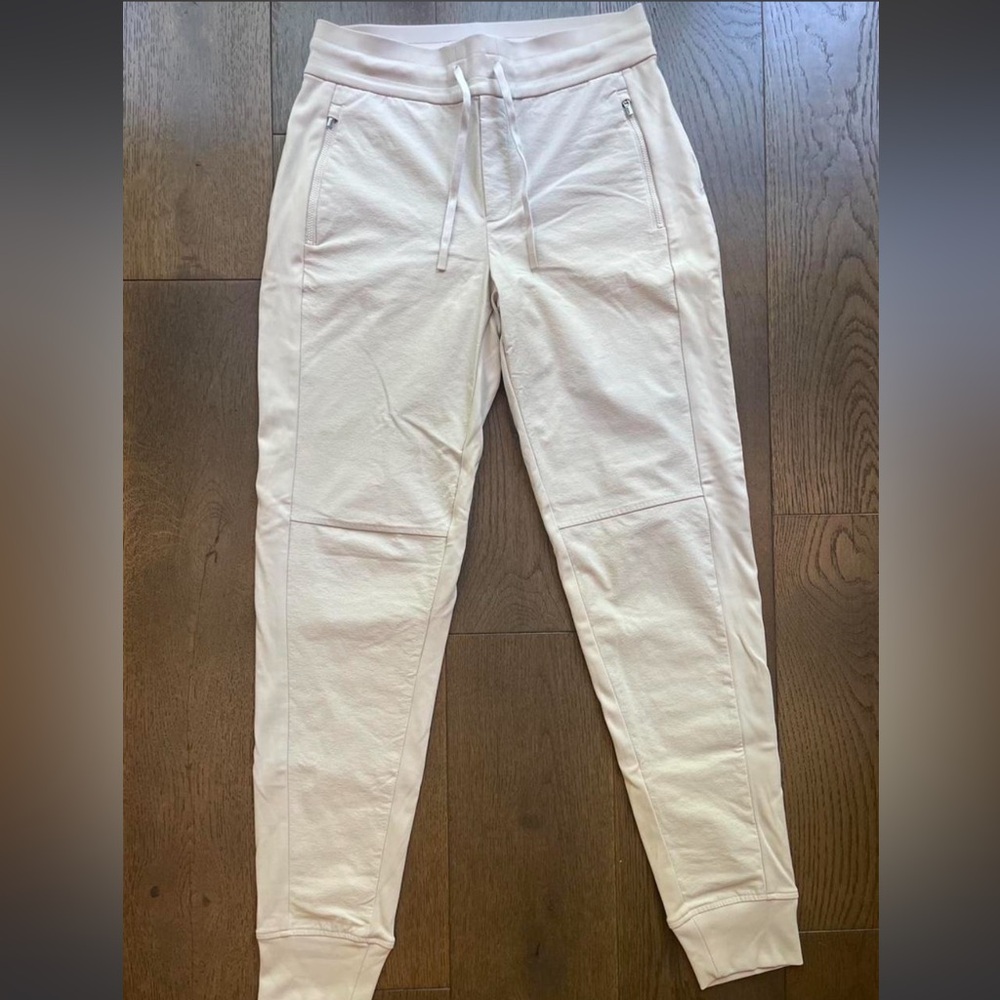 Athleta Cream Drawstring Joggers
